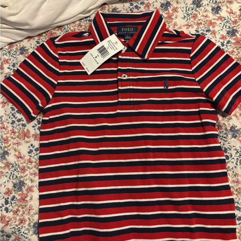 Polo by Ralph Lauren Kids Navy and White Striped Polo
